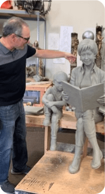 Sculpture of Pat Dando